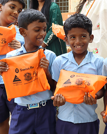 Govt School Students with Embassy Kit