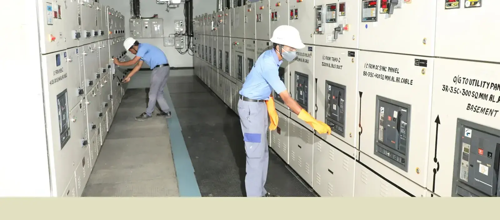 Engineering services team at Embassy Group working on construction plans