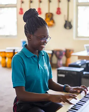 Student Playing Piano