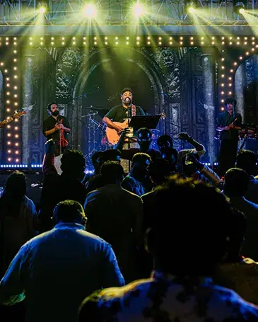 Guitarist Performing as Part of Our Event Management Program