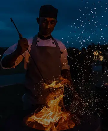 Making food by staff