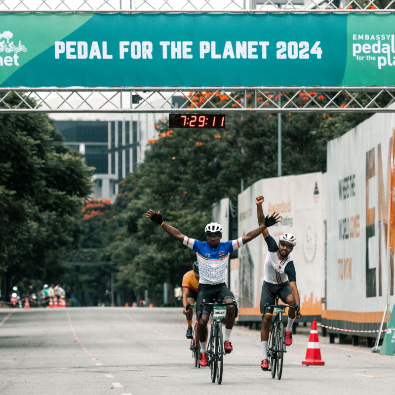 pedal for the planet event by embassy group winning moment