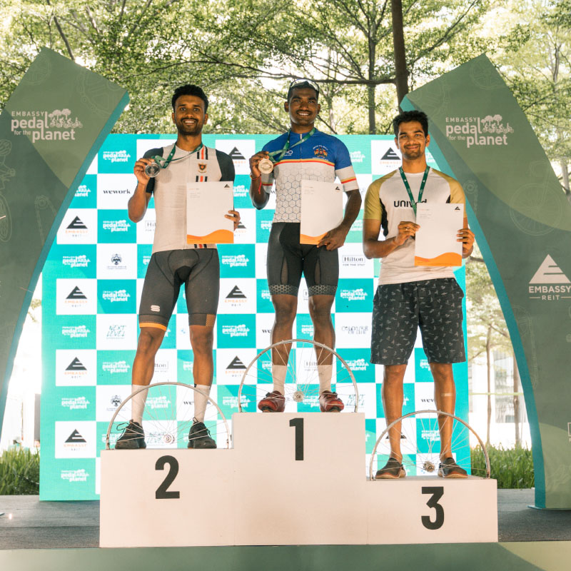 pedal for the planet event by embassy group winners